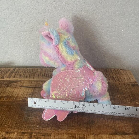 Barbie Unicorn Plush Stuffed Animal Toy Mattel 2021 Pastel Sound Works 10” - Picture 10 of 11